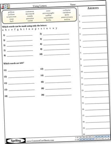 common core worksheets|Spelling Worksheets Maker .